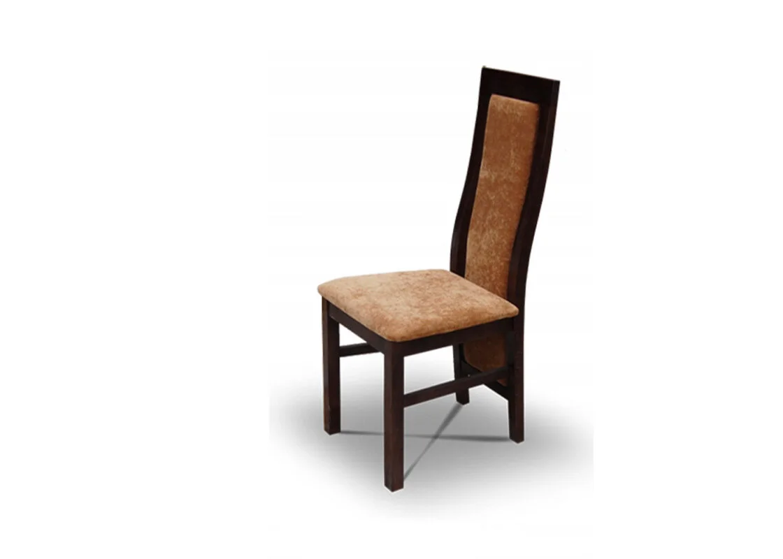 Nowoczesne drewniane krzesło A13 z tapicerowanym siedziskiem i oparciem