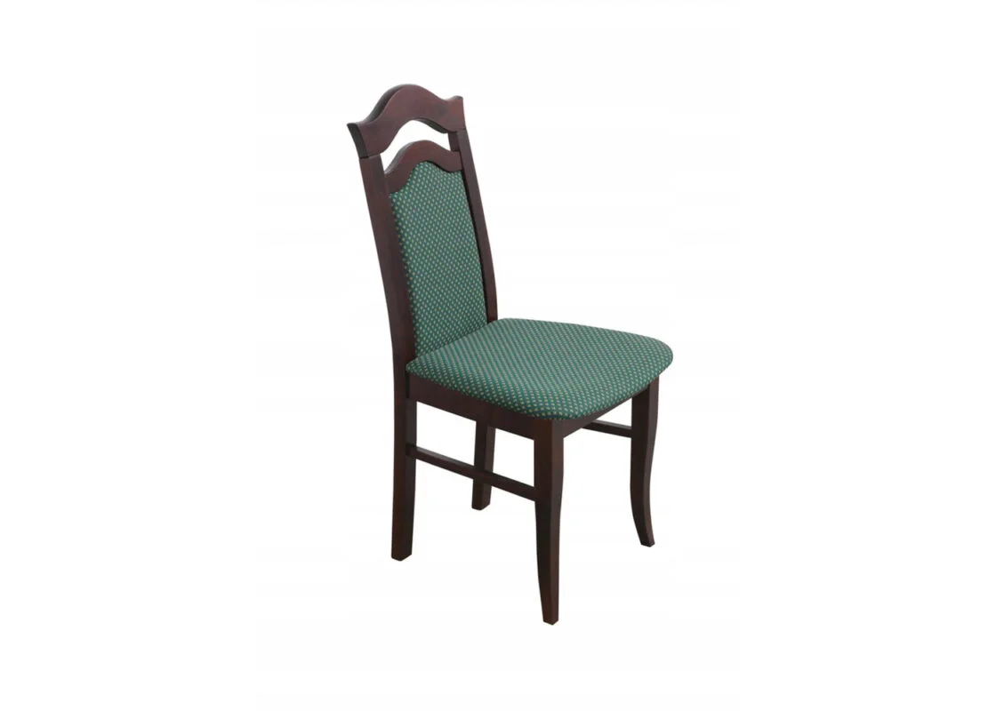 Drewniane krzesło A70 z tapicerowanym siedziskiem i oparciem