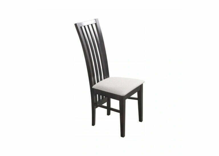Komfortowe drewniane krzesło A39 z tapicerowanym siedziskiem i przedłużonym oparciem