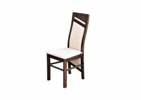 Wygodne krzesło drewniane A54 z tapicerowanym siedziskiem i oparciem