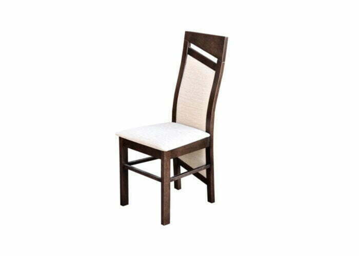 Wygodne krzesło drewniane A54 z tapicerowanym siedziskiem i oparciem