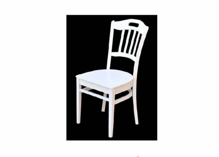 Solidne drewniane krzesło A60 z finezyjnym oparciem