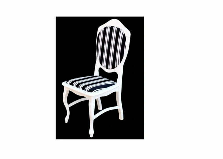 Eleganckie drewniane krzesło A76 z tapicerowanym oparciem i siedziskiem na nogach ludwik
