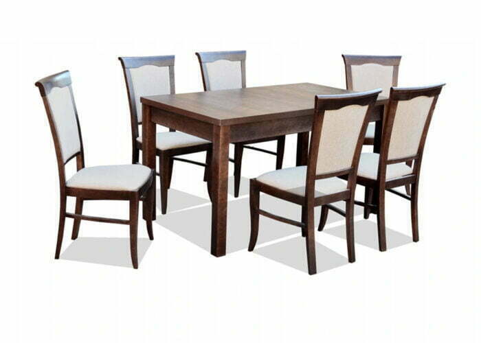 Klasyczny zestaw do jadalni rozkładany stół Nico i drewniane krzesła A23