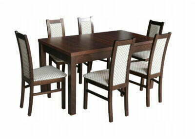 Stół Nico + Krzesła A27 klasyczny do salonu, jadalni eleganckie tapicerowane