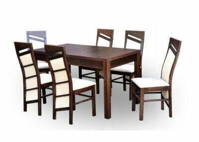 Stół Nico + Krzesła A54 tapicerowane nowoczesne eleganckie
