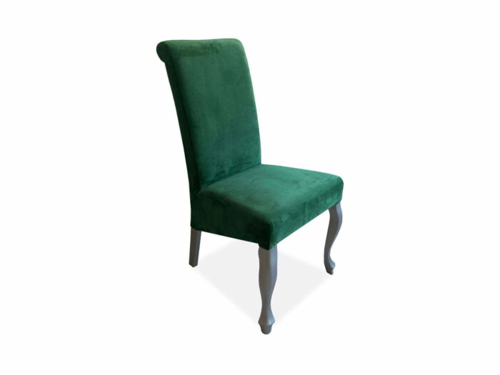 Nowoczesne tapicerowane krzesło K6 z nogami ludwik