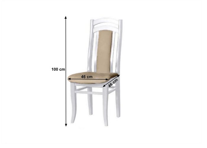 Klasyczne krzesło drewniane G134 z tapicerowanym siedziskiem i oparciem