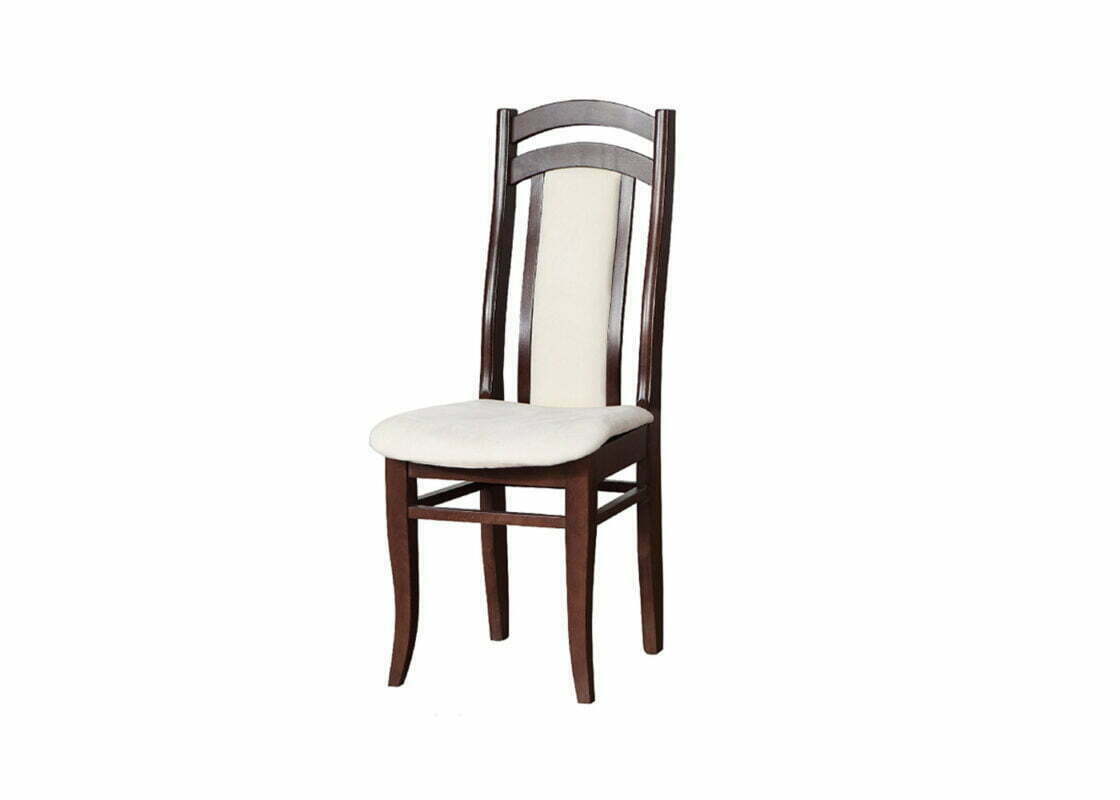 Klasyczne krzesło drewniane G134 z tapicerowanym siedziskiem i oparciem