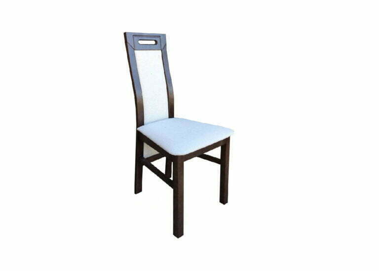 Drewniane krzesło M z tapicerowanym siedziskiem i oparciem