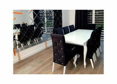 Stół Alan + krzesła K6 prostokątny elegancki glamour