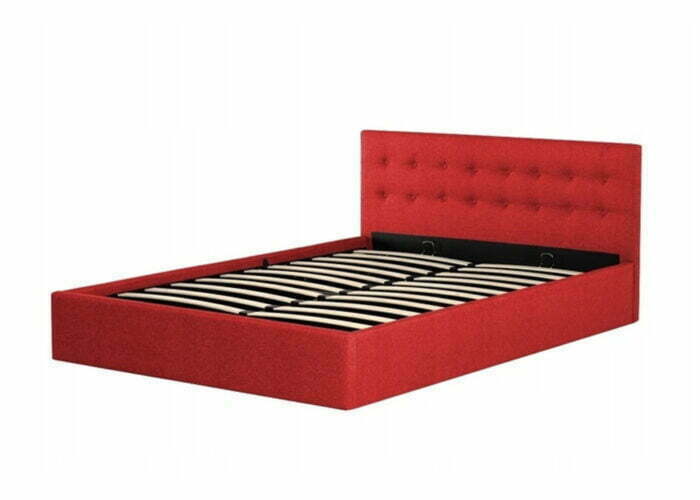 Loftowe industrialne łóżko tapicerowane Bono
