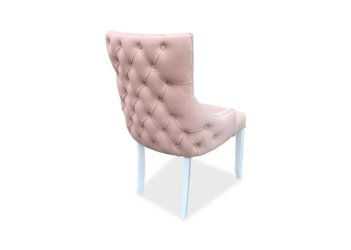 Stylowe tapicerowane krzesło Glamour z pikowanym tyłem