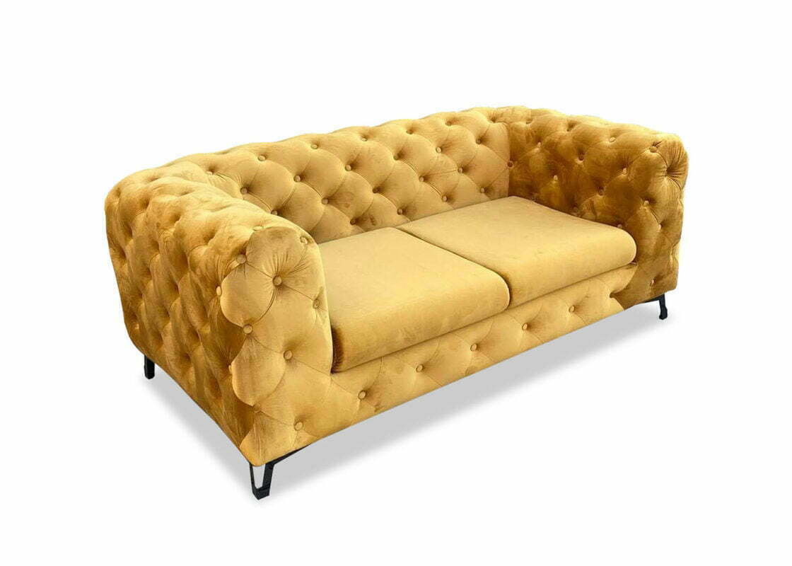 Luksusowana pikowana sofa Chesterfield Moet 2 osobowa