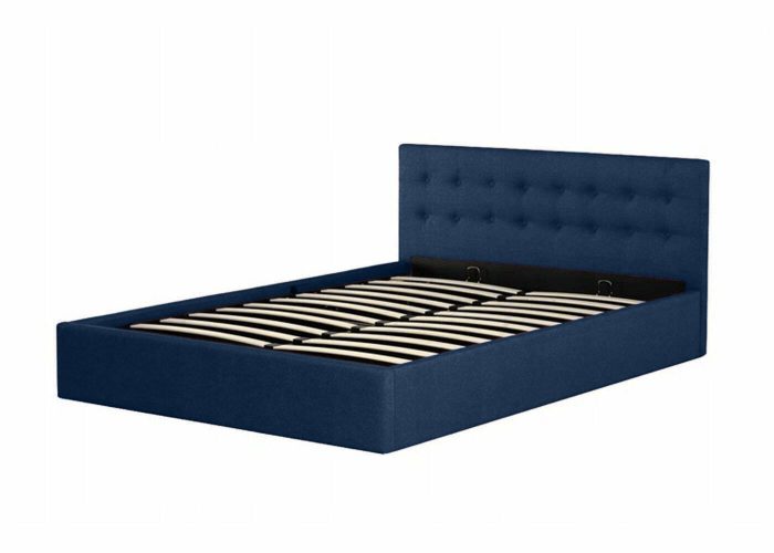 Loftowe industrialne łóżko tapicerowane Bono
