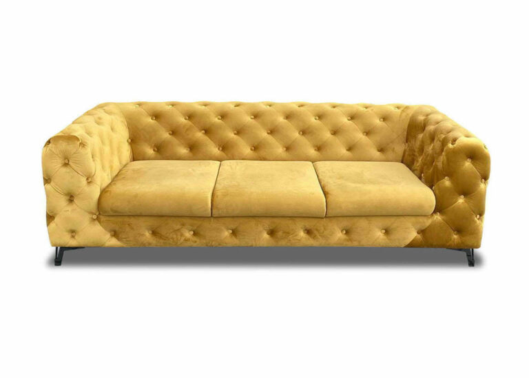 Nowoczesna pikowana sofa Chesterfield Moet 3 osobowa w stylu glamour