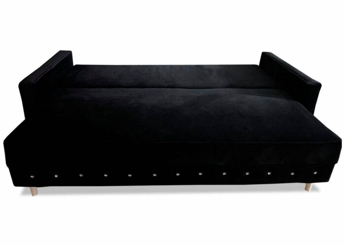 Pikowana kanapa Lux 3 osobowa w stylu glamour z funkcją spania