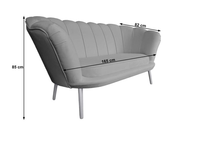 Nowoczesna sofa Muszelka w stylu glamour