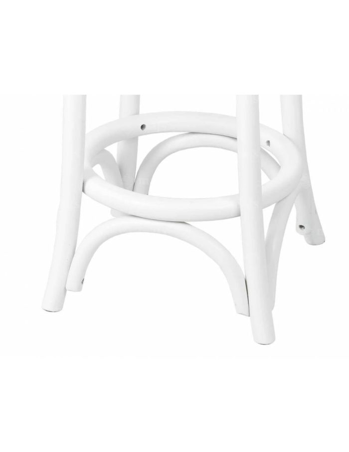Hoker drewniany biały z ratanowym siedziskiem firmy Meble Ares 5