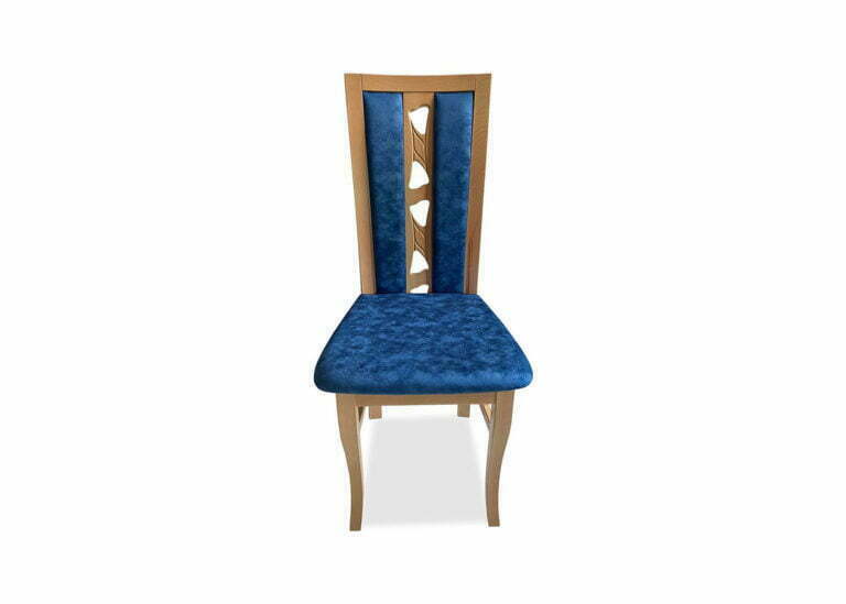 Drewniane krzesło A z tapicerowanym siedziskiem