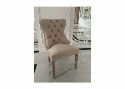 Krzesło Madame 2, pikowane, z kołatką, glamour