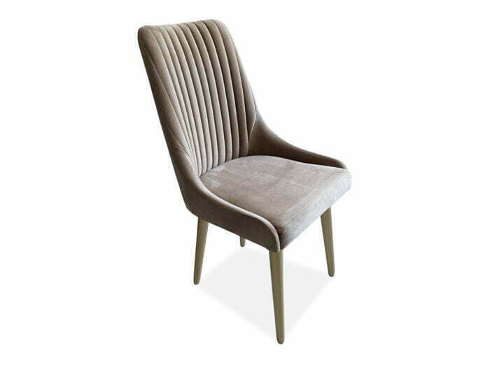 Tapicerowane krzesło loftowe Massimo z pionowymi przeszyciami