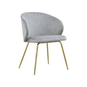Krzesło Altur Gold nowoczesne aksamitne metalowe nogi loft glamour