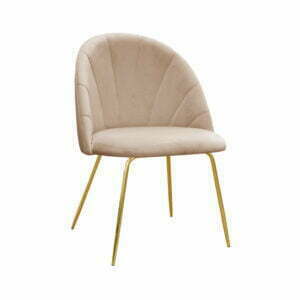 Krzesło Aria Gold tapicerowane glamour złote nogi nowoczesne