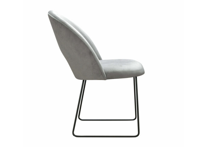 Krzesło Abis Ski tapicerowane designerskie nowoczesne metalowe nogi