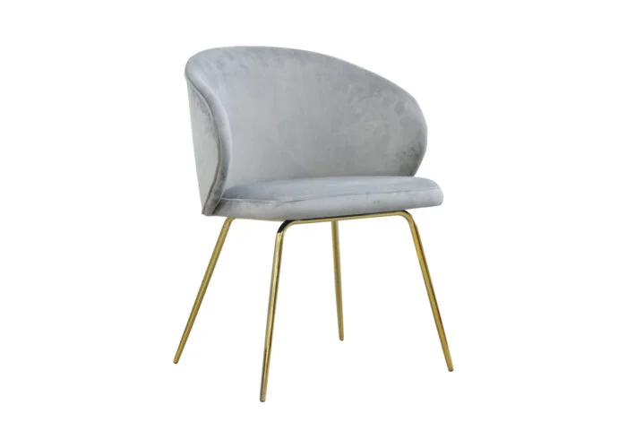 Krzesło Altur Gold nowoczesne aksamitne metalowe nogi loft glamour