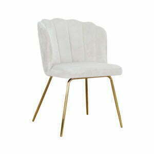 Krzesło Klar Ideal Gold tapicerowane nowoczesne skandynawskie welur