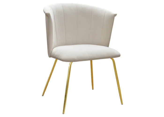 Krzesło Lis Ideal Gold glamour nowoczesne tapicerowane welur