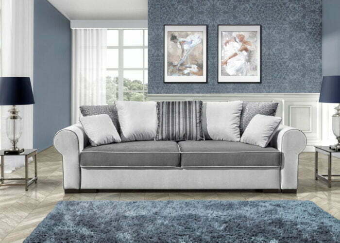 Rozkładana sofa Belavio z funkcją spania i praktycznym pojemnikiem na pościel