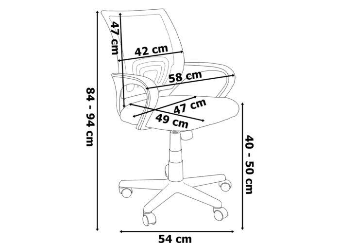 Fotel biurowy Bianka biało-różowy z regulacją wysokości