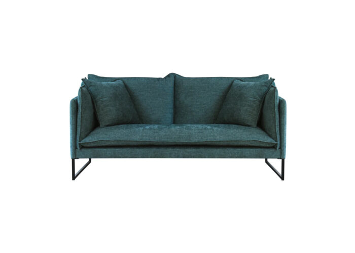 Wygodna sofa Diara II na czarnych industrialnych nogach
