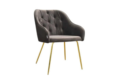 Krzesło Albi Ideal Gold pikowane krzesło glamour