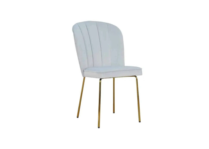 Tapicerowane krzesło Matil Original Gold na złotych nóżkach