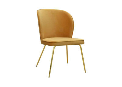 Krzesło Nev Ideal Gold Glamour welur złote nogi
