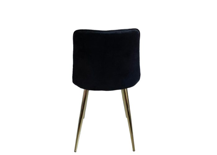 Welurowe krzesło glamour Sigma ze złotymi nogami