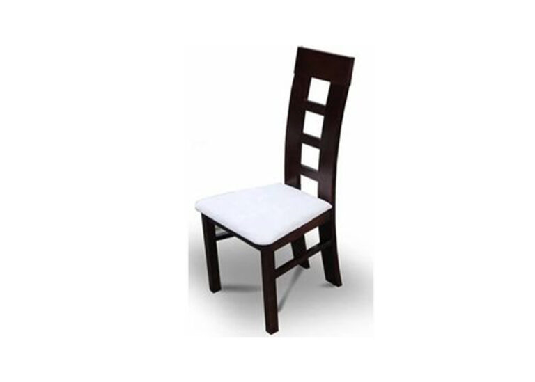 Klasyczne drewniane krzesło A8 z tapicerowanym siedziskiem