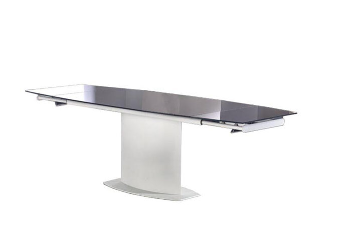 Kolumnowy stół rozkładany Andersen biało-czarny