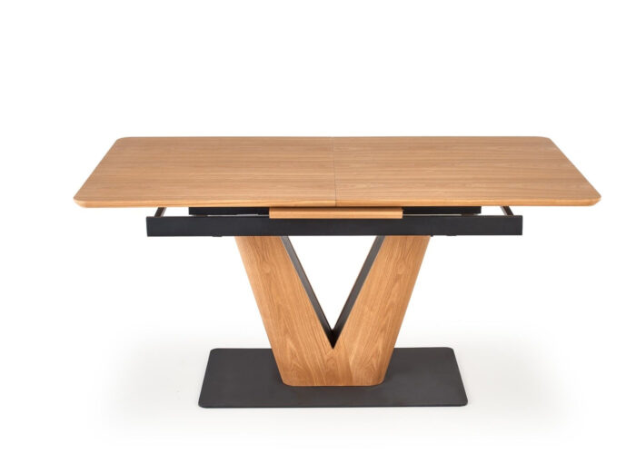 Rozkładany stół Umbert z okleiny naturalnej w stylu loft
