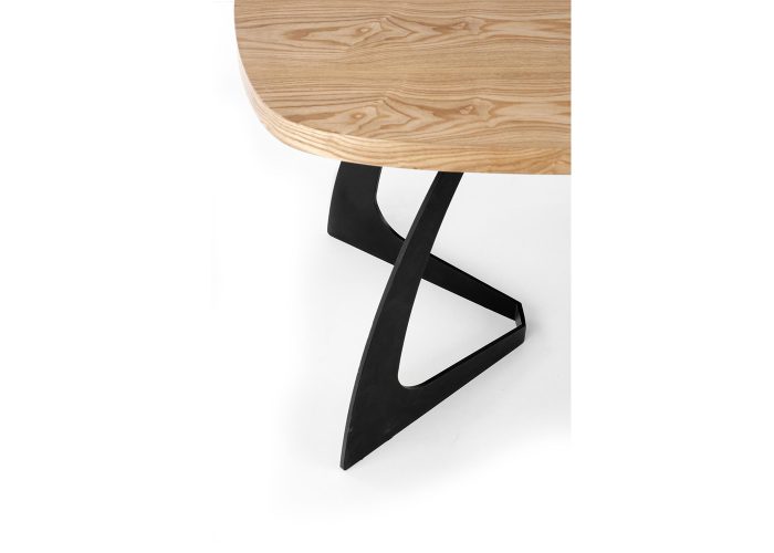Designerski rozkładany stół Veldo z okleiny naturalnej