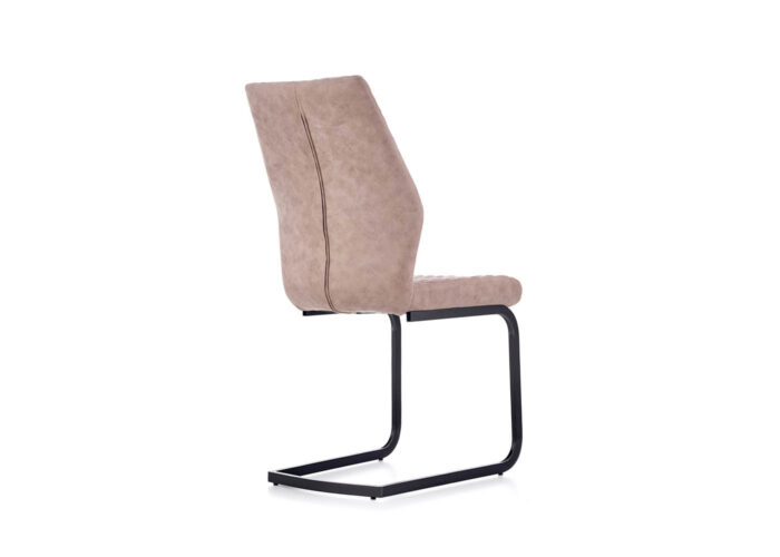 Prostokątny rozkładany stół Capitalo i tapicerowane krzesła Dallas na metalowej podstawie