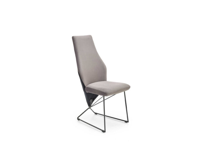 Minimalistyczne krzesło welurowe Ibis do salonu