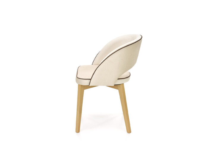Tapicerowane krzesło drewniane Marina wykończone welurem