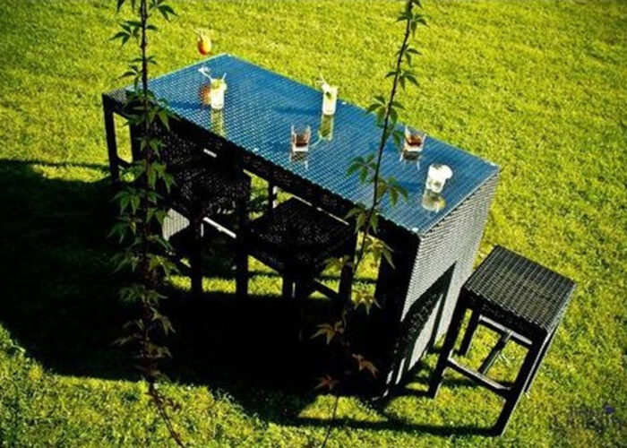 Duży zestaw mebli stołowych do ogrodu Betim