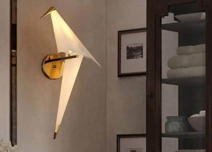 Dizajnerska lampa dekoracyjna origami ptaki