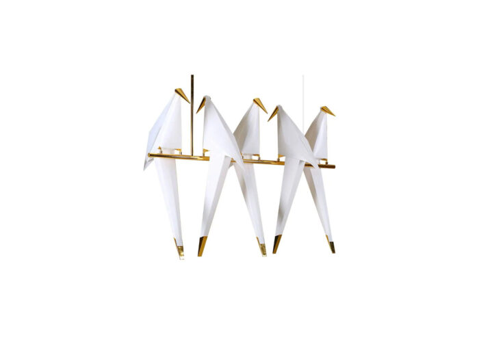 Dizajnerska lampa sufitowa dekoracyjna origami ptaki