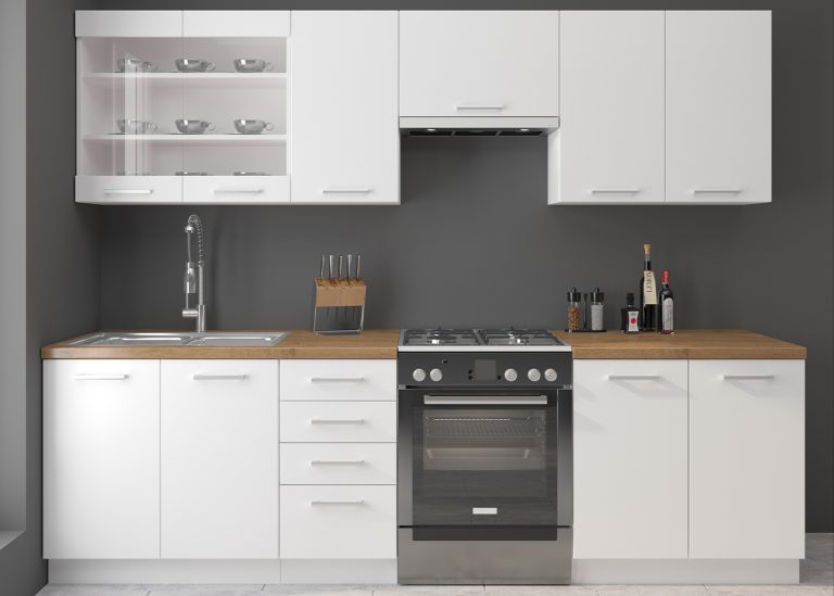 Nina VII - elegancja, innowacyjny design, funkcjonalność. Delikatny biały mat, fronty PCV, modułowa budowa, wysoka jakość. Harmonia i estetyka w kuchni.